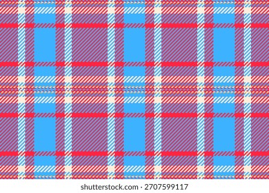 Classic tartan pattern featuring a bright, cheerful color palette. Ideal for textiles, backgrounds, and designs needing a retro or playful touch. Versatile graphic element.
