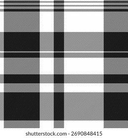 Classic tartan pattern with a modern edge. Black and white checkered design provides timeless elegance. Ideal for backgrounds, textiles, and creative projects.