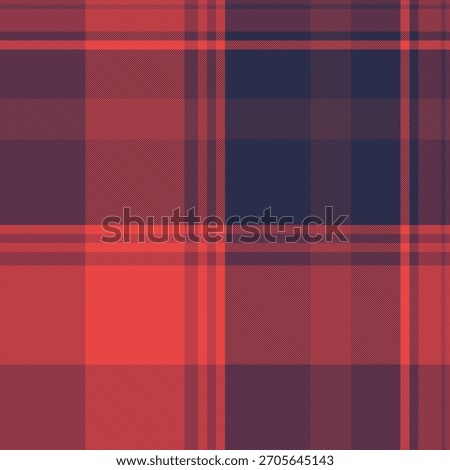 Classic tartan pattern in red and navy. A versatile fabric design evoking warmth and tradition, perfect for backgrounds, textiles, or festive themed projects.