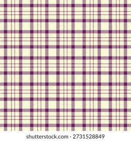 Patrón de tartán clásico. Textura de tejido sin costuras en tonos beige y morado. Ideal para fondos, textiles, moda y proyectos de inspiración vintage.