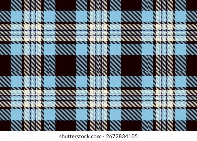 Patrón clásico de tartán en tonos azules suaves, crema y oscuros. Un textil atemporal, perfecto para fondos, diseño de moda o para añadir un toque de encanto histórico.