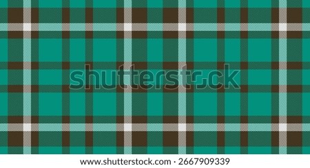 Classic tartan pattern in teal, brown and white hues. Versatile backdrop for fashion, textiles, and creative projects. Timeless design for backgrounds and more.