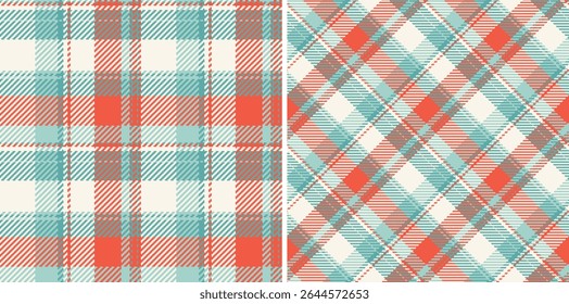 Patrón clásico de tartán, en colores cálidos y acogedores. Texturas a cuadros sin costuras, ideales para la moda, textiles, fondos. Versátil para proyectos de invierno y manualidades.
