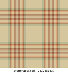 Classic tartan plaid pattern in soft, muted earth tones. Warm, inviting texture for backgrounds, textiles, fashion, or design projects. Seamless, repeatable graphic.
