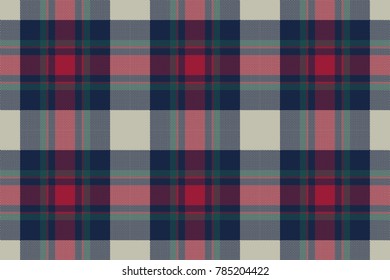 Classic tartan plaid seamless pattern. Flat design. Vector illustration.