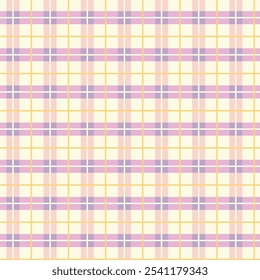 Tartan clássico jogado vetor padrão sem emenda. Fundo geométrico colorido. Abstrato madras papel de parede. Impressão escocesa de moda de tecelagem de cheque