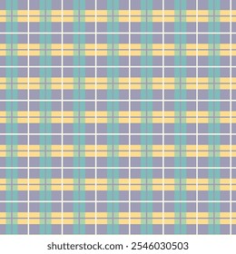 Tartan clássico jogado vetor padrão sem emenda. Fundo geométrico colorido. Abstrato madras papel de parede. Impressão escocesa de moda de tecelagem de cheque