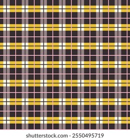 Tartan clássico jogado vetor padrão sem emenda. Fundo geométrico colorido. Abstrato madras papel de parede. Impressão escocesa de moda de tecelagem de cheque