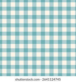 A classic teal blue gingham check pattern 
