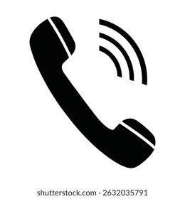Classic Telephone Icon Ringing Phone Graphic for Communication