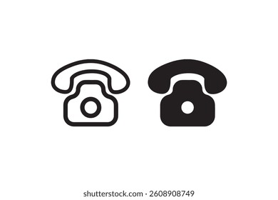 Classic telephone icon set for communication apps Vector