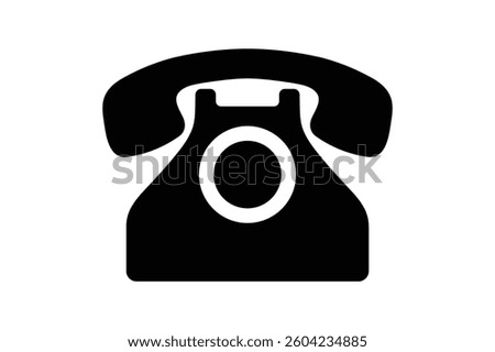 Classic Telephone Icon Vector, telephone icon, phone symbol, mobile hotline icon, landline vector