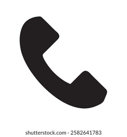 Classic telephone style vector icon with a handset and dial symbol for contact and communication visuals