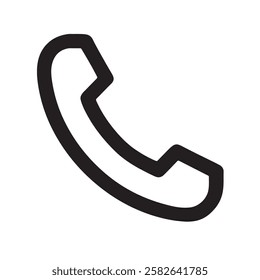 Classic telephone style vector icon with a handset and dial symbol for contact and communication visuals