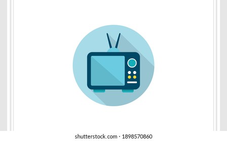 Classic television flat icon vector template, Technology design icon concepts, Creative design