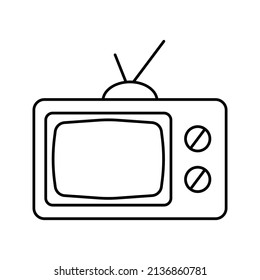 Classic Television Icon Image. Vector illustration eps10
