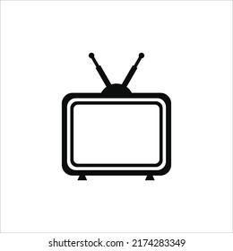 Classic Television Icon isolated sign symbol in vector.