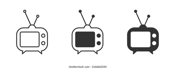 Classic television Icon. Retro style TV icon. Vector illustration.
