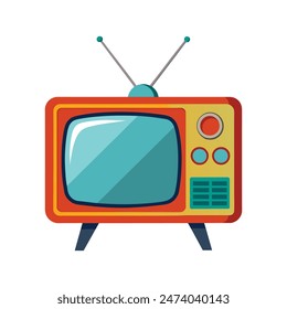 Classic Television isolated on white background