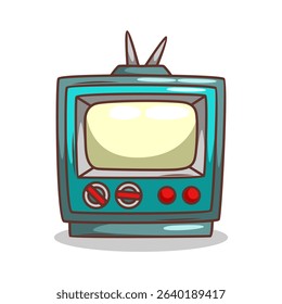 Classic television vintage illustration art