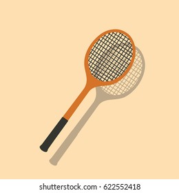 Classic tennis racket icon, vector illustration design. Sport objects collection.