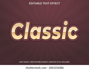 Classic Text Effect With Abstract And Bold Style Use For Business Logo And Brand