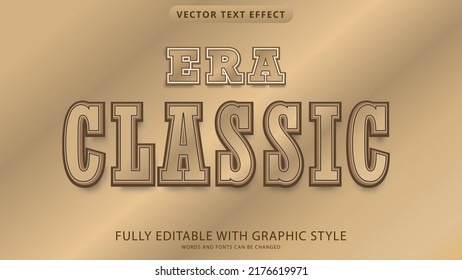 Classic Text Effect Editable With Graphic Style