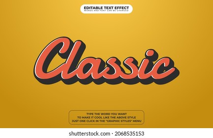 Classic Text Style Effect with Editable Text