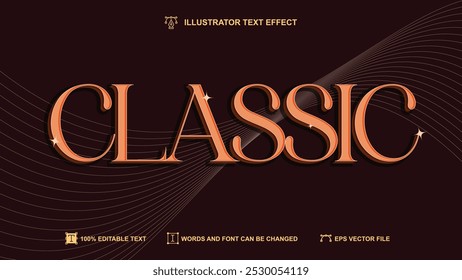 Classic text style, Luxury editable text effect