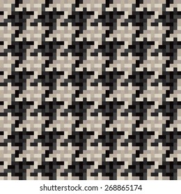 Classic textile houndstooth seamless pattern. Vector illustration.