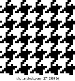 Classic textile houndstooth seamless pattern. Vector illustration.