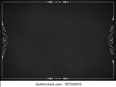 The classic textured blackboard background with retro border