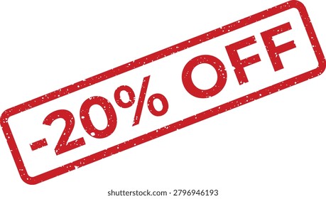 Classic textured red rubber stamp graphic with 