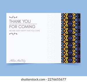 classic thank you wedding card	