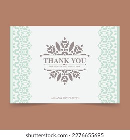 classic thank you wedding card	