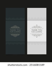 classic thank you wedding card