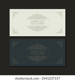 classic thank you wedding card