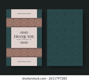 classic thank you wedding card
