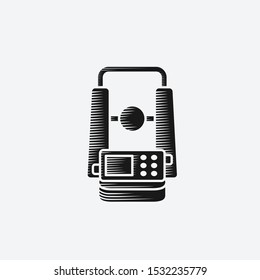 Classic Theodolite Vector Logo Template