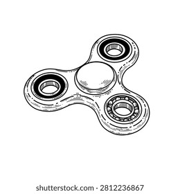Classic Three Pronged Finger Spinner Toy For Stress Relief And Focus