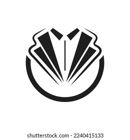 Classic tie icon and suit fashion man logo design