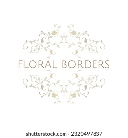 Borde de título clásico. Marco decorativo elegante de estilo retro.