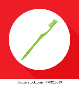 Classic toothbrush .Vector.