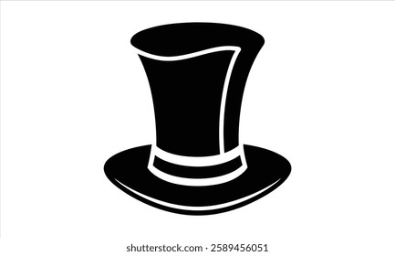 Classic Top Hat Formal Headwear Icon