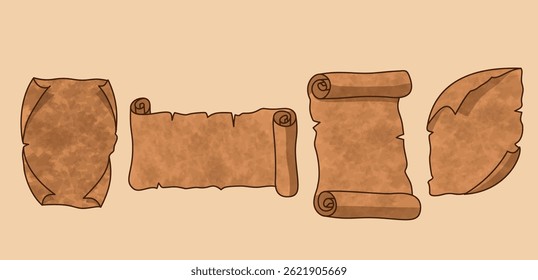 classic torn paper scroll illustration
