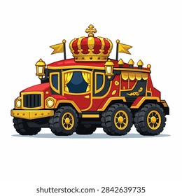 Classic toy fire engine with shiny chrome ladder and bright red color