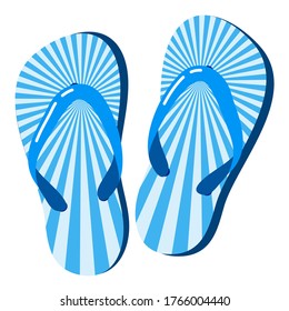 Flechas clásicas y tradicionales de playa con rayas azules y blancas