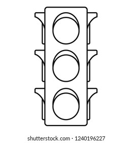 Classic traffic lights icon. Outline classic traffic lights vector icon for web design isolated on white background