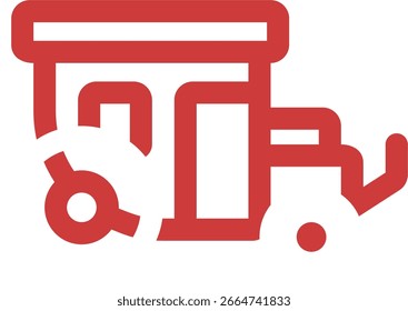 Diseño clásico del icono del estilo del duotono del tren