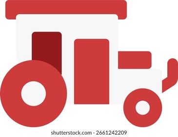 Diseño clásico del icono del estilo plano del tren